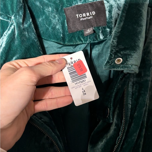 Torrid Velvet Moto Jacket Womens Size 4X - Picture 6 of 6